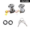 Yollky Front Left Right Door Lock Cylinder Set with Key