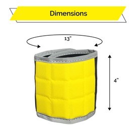 BYKES Magnetic Wristband for Holding Screws, Nails & Tools | Strong Magnetic Extra Large Tool | Portable DIY Magnetic Wristband | Wide Surface Magnet | Heavyduty Tool Gift for Handyman | Yellow/Gray