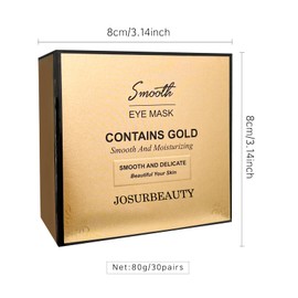 JOSURBEAUTY 24k Gold Under Eye Patches–60 Pcs, Infused with Collagen, and Hyaluronic Acid to Dark Circles and Puffiness for a Revitalized Appearance- mighty patch pimple patches for face