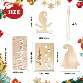 4 Pieces Gnome Shape, Gnome Footprint Mold, Gnome Footprint Shape, Christmas Accessories Set, Wooden Window, Floor, Wall Decor