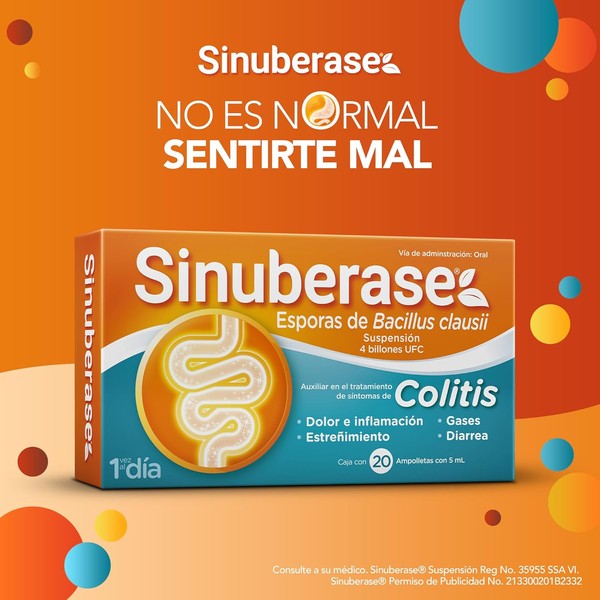 Sinuberase™ Probióticos en Ampolletas | 4 Billones de UFC Bacillus