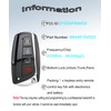 Smart Key Fob for Hyundai Azera 2015-2017, YIKEBALOG 4 Button