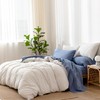 MooMee Flat Top Sheet Only 100% Washed Cotton Linen Like