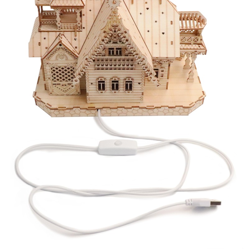 KWASVLYA Vintage Villa 3D Wooden Puzzle,3D Puzzles for Adults and