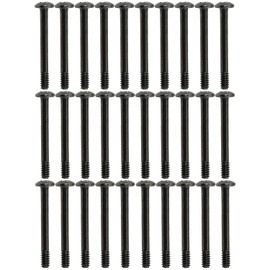 Heyous 30PCS Computer Case Fan Part Desktop Computer Power Supply Fan Long Screw Black Radiator Fan Screw for Water Cooling Exhaust Fan Fixing