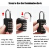 Casenly 2 x Cable Lock Combination Lock Steel Cable with