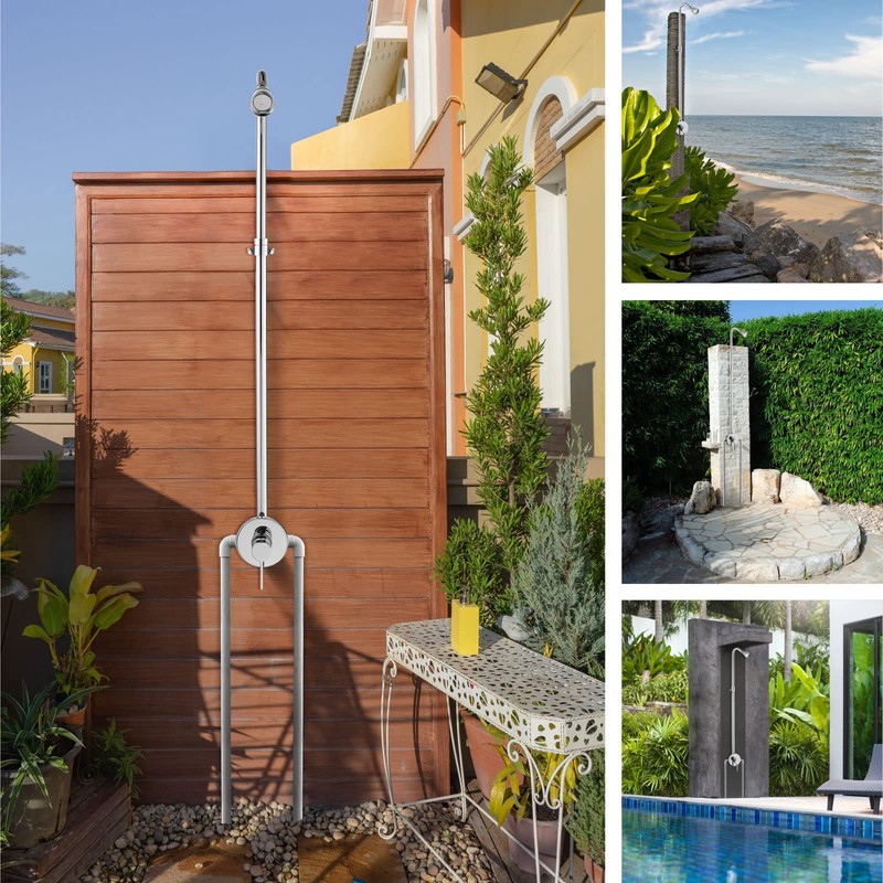 Aolemi Outdoor Shower Kit Fixtures System Faucet Single Handle with