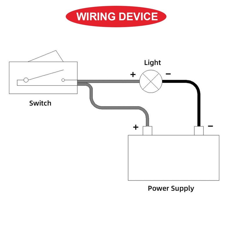 MKBKLLJY 2Pcs Black Paste Type Switch Car Rocker Switch ON/Off