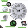 Plumeet Night Light Wall Clock 13'' Bedroom Wall Clocks with