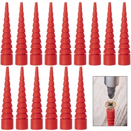 Nkiy Quen 15 Pcs Wood Anchor Stripped Screw Hole Repair Kits-Door Hinge Hole Repair Kits Fit Screws Sizes #2 to #18-Adjustable Wall Anchors for Wood Door Drywall Hole Repair