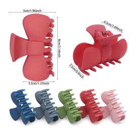 Hair Claw Clips, 5 Pcs Plastic Hair Clamps, Large Nonslip Crystal Jumbo Jaw Clip, Strong Hold Clip, Medium Hair Claw Clips