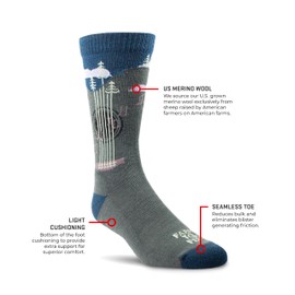 Farm to Feet Floyd Light Cushion Crew Socks, Desert Tan, Large