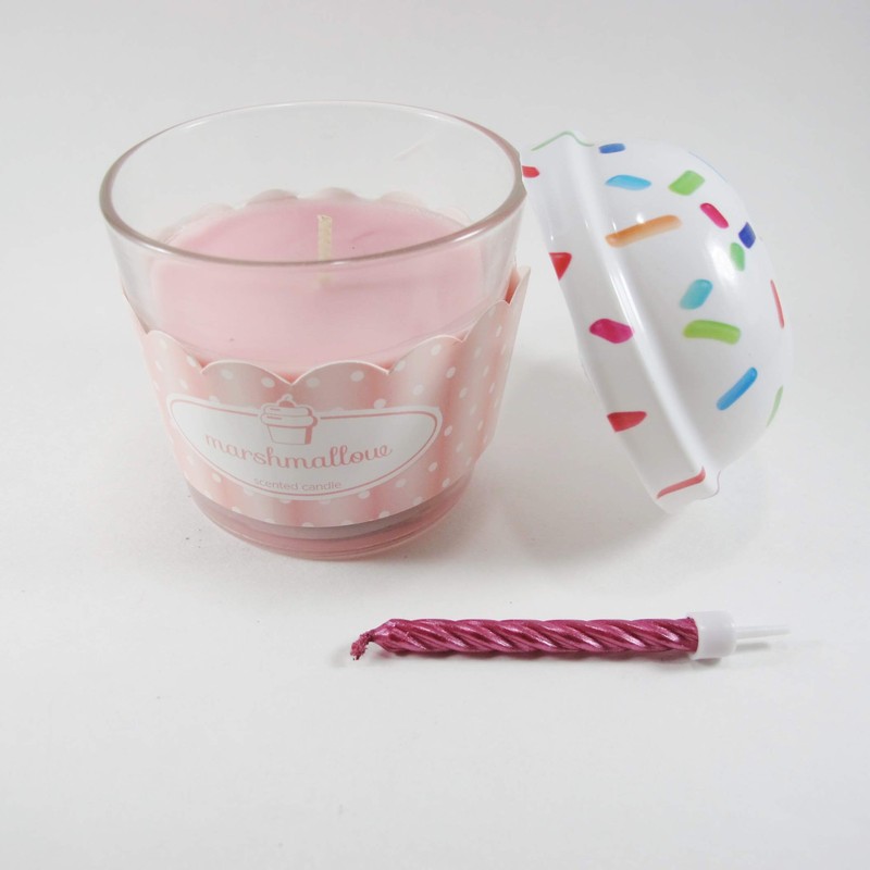 Cupcake Birthday Candle ~ Marshmallow Scented