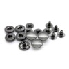 CRAFTMEMORE 50 Sets Gun Metal Black Snap Buttons S-Spring Socket