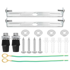 sourcing map Ceiling Light Plate 115x18x15mm Lighting Fixture Mounting Bracket for Home Office Chandelier, 2 Set