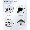 TTMiku Pearl White Motorcycle Dual Visor Flip Up Modualr Full