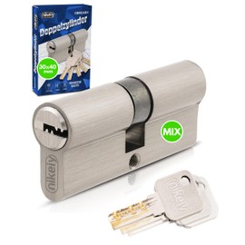 GERCAR Pro Locking System DIY Mix Profile Cylinder 30/40 Locking Cylinder Simultaneous Locking Can be Combined as Desired Cylinder Lock 70 mm A:30 B:40 - Assemble Yourself with One Key