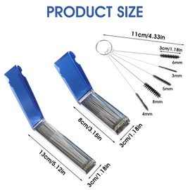 Lusofie Cutting Torch Tip Cleaner, Reusable Welding Tip Cleaner, Effective Carburetor Cleaning Kit with 5Pcs Nylon Brushes for Cleaning Engine Carburetors Gas Sprinklers Shower Heads Wire