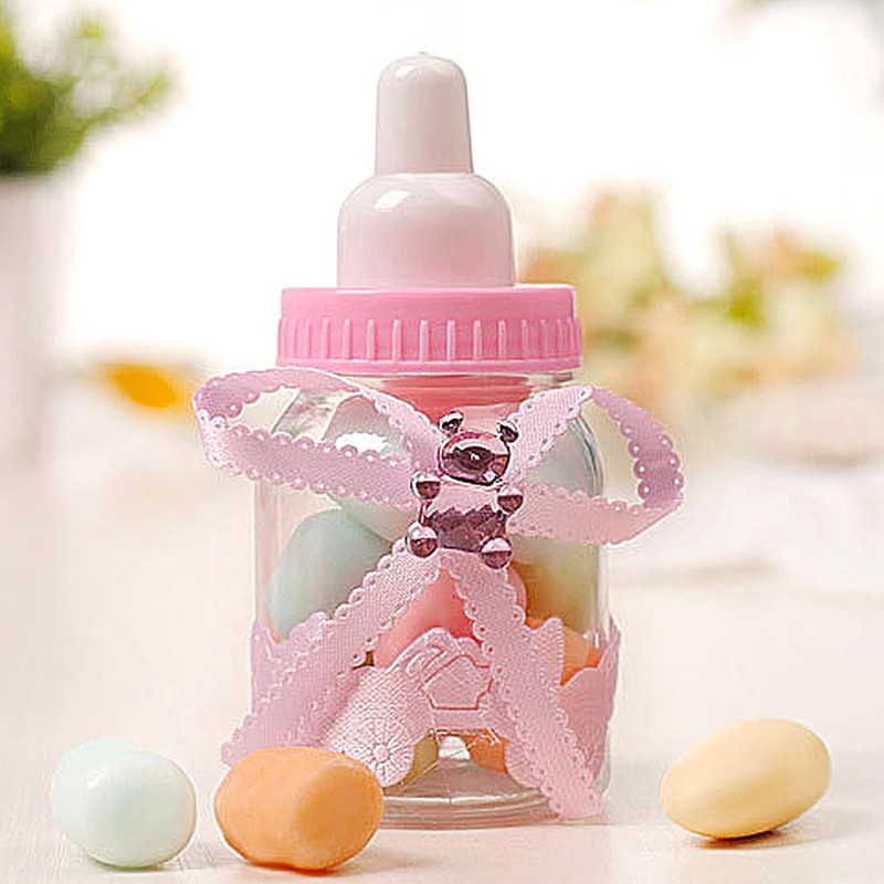 50Pcs Candy Chocolate Bottles Box For Baby Shower Party Favors