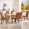 Yaheetech Upholstered Dining Chairs Set of 2 Modern Leather Parsons
