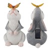 Bunny Outdoor Garden Statues Resin 600mAh Warm Light Rabbit with