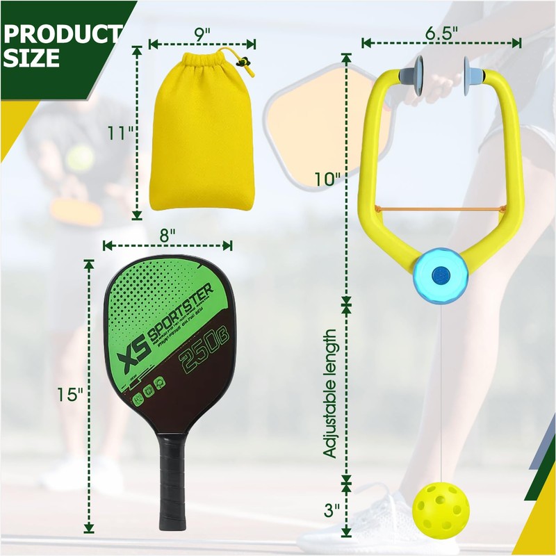 asdmm Pickleball Trainer Rebounder for Solo & Group Practice, Improve