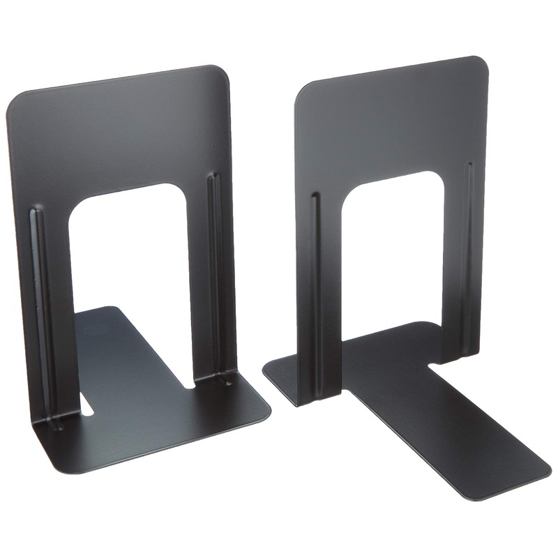 5 Star Office Book Ends Metal Heavy-duty 178mm Black (Pack