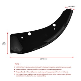 TOMICOB Front Bumper Lip Splitter Protector Replacement Compatible with 2015-2024 Dodge Charger Hellcat/SRT 392/Scat Pack/RT Scat Pack 2019-2024 Charger GT/RT, Black