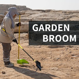 Broom for Outdoor Dustpan Long Handle 54" Heavy Duty Great Broom for Yard Sweeping