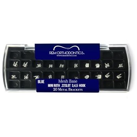 Brackets para ortodoncia mini base de malla linea BLUE