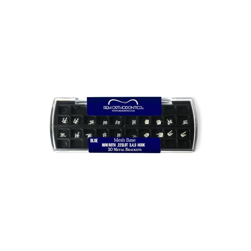 Brackets para ortodoncia mini base de malla linea BLUE