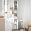 SoBuy Bathroom Narrow Storage Cabinet, Skinny Tall Unit with Adjustable