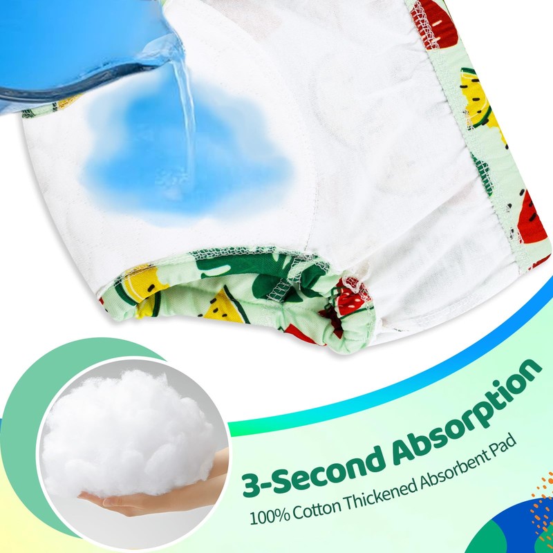 Max Shape 6 Pack Potty Training Underwear for Boys,Washable Baby