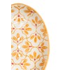 Tranquillo Floral Oval Stoneware Soap Dish with Yellow Print with