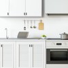 SNOKAY 10 Pack Matte Black Square T Cabinet Pulls Single