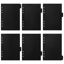 Pack of 6 A5 Dividers, Plastic Folder Dividers, A5 Index Dividers, 6 Holes Side Divider, Notebook Dividers, A5 Index Dividers, for Ring Binder, Planner, Notebook