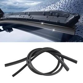 BJSIA 22Inch Windshield Wiper Blades Strips, Auto Adjustable Insert Rubber Wiper Blade Refills, Universal for SUV Truck Car Accessories (Set of 2)