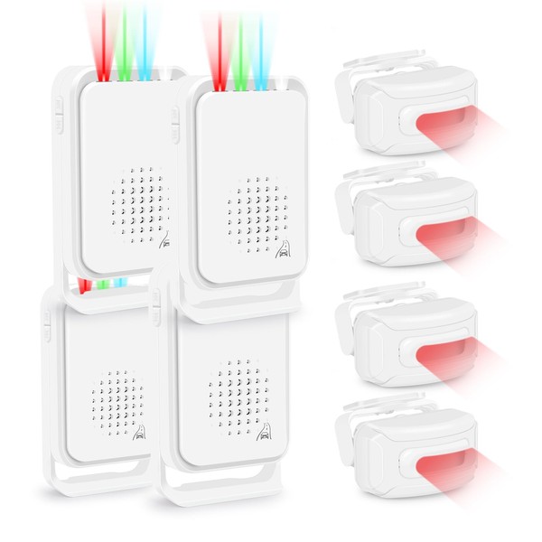 GREENCYCLE Motion Sensor Alarm,Outdoor Wireless Driveway Alarm with Loud Siren