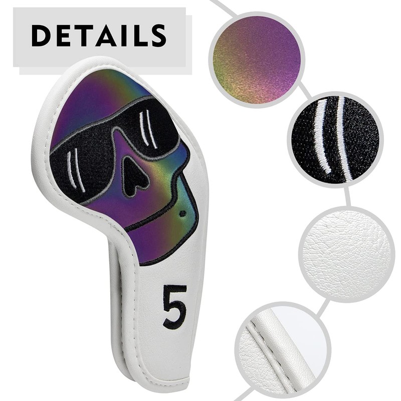 Large Skeleton Golf Club Covers, Iron Covers 10pcs/ Set (#3)