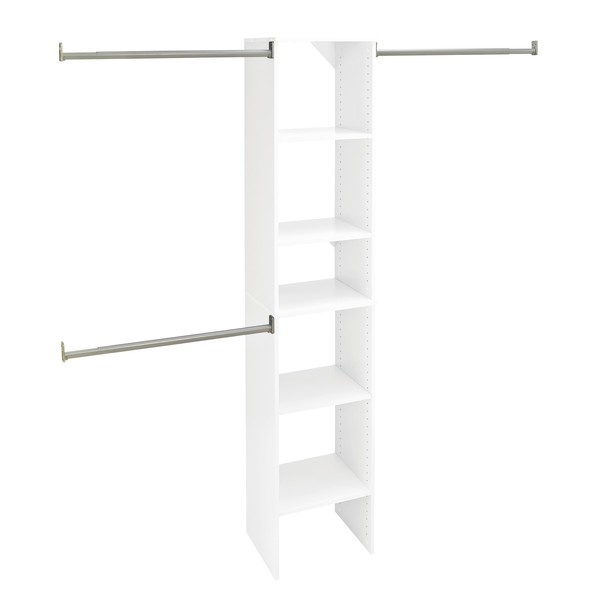 ClosetMaid SuiteSymphony Wood Closet Organizer Starter Kit with Tower and