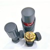 Wärmer System Angle Grey Plated Thermostatic Radiator Valve Vertical Or