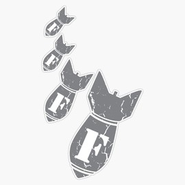 HOF Trading Dropping The F Bomb Vinyl Sticker Waterproof Decal Laptop Wall Window Bumper Sticker 5"