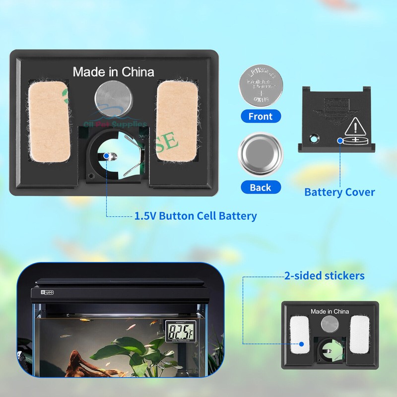 AQUANEAT Aquarium Thermometer, Fish Tank Thermometer, Wireless Thermometer