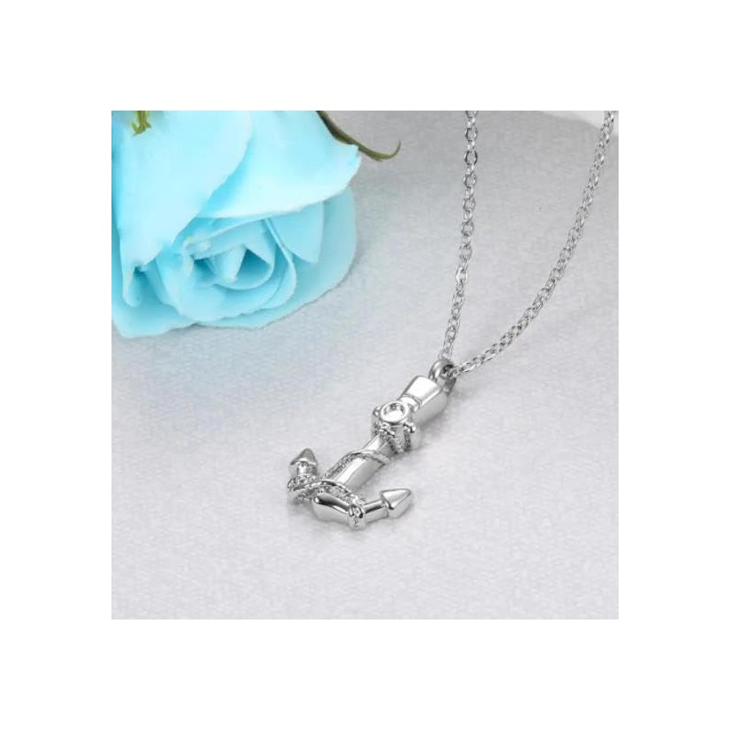 OutstandLong Anchor Urn Necklaces for Human Ashes Memorial Cremation Women