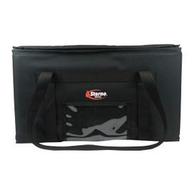 Sterno Delivery 3XL Insulated Food Carrier, Hot and Cold Bags for Catering and Food Delivery, Durable Black Cloth Exterior with Tear-Resistant Vinyl Liner, 13"L x 22”W x 14”H