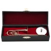 Miniature Trombone, Mini Musical Instrument, Ornament, Gold Plated Music Model