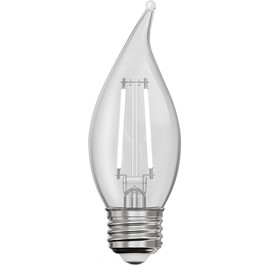 Feit LED Filament BA10 E26 (Medium) Filament LED Bulb Soft White 60 Watt Equivalence 2 pk