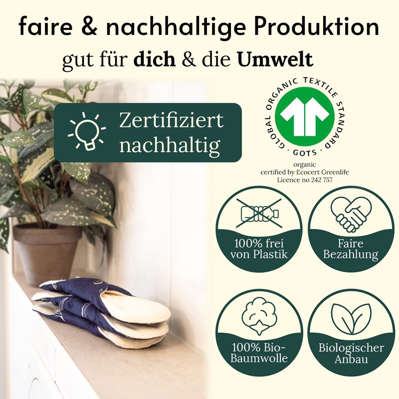 BewusstGrün® 3 Organic Fabric Pads + Care Instructions I 100%