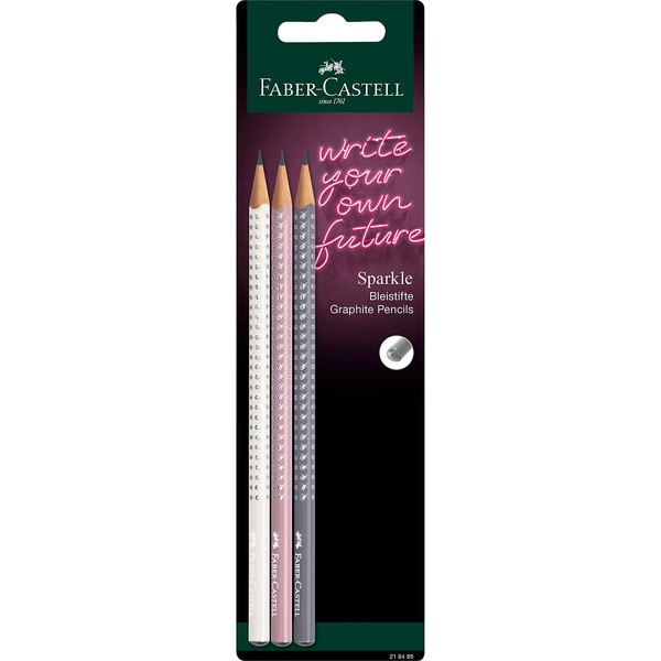 Faber-Castell FABER-CASTELL 218485 - Bleistiftset Sparkle Sommer, Härtegrad B, 3