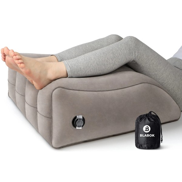 BLABOK Wedge Pillow for Sleeping - Inflatable Leg Elevation Pillow